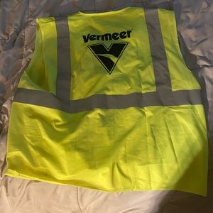 Vermeer reflective polyester work vest zip up. Like new